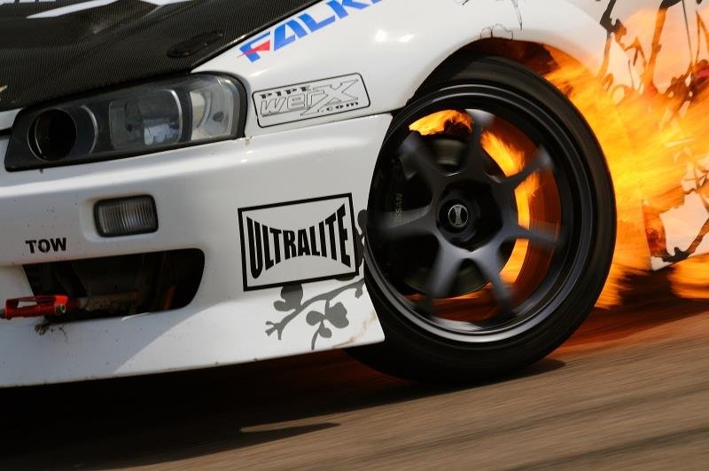 brakes on fire